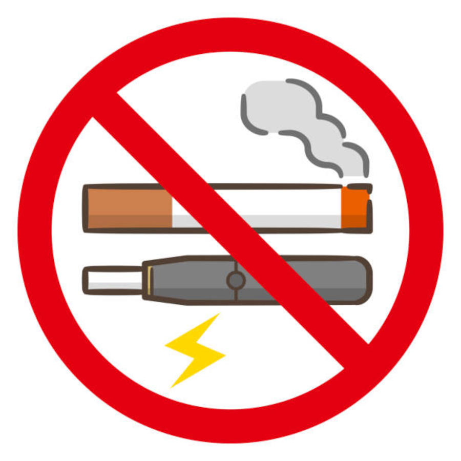 No Smoke знак с электронной сигаретой